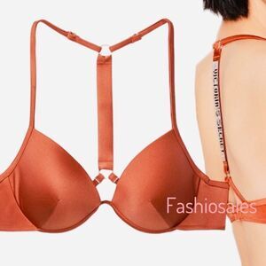 Victorias Secret Swim Shine Strap Full Coverage Push Up Bikini top Ginger Glaze